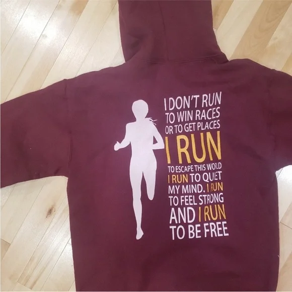 Outrun the Dark top burgundy 
Size: large Women Tops Sweatshirts & Hoodies - Picture 6 of 12